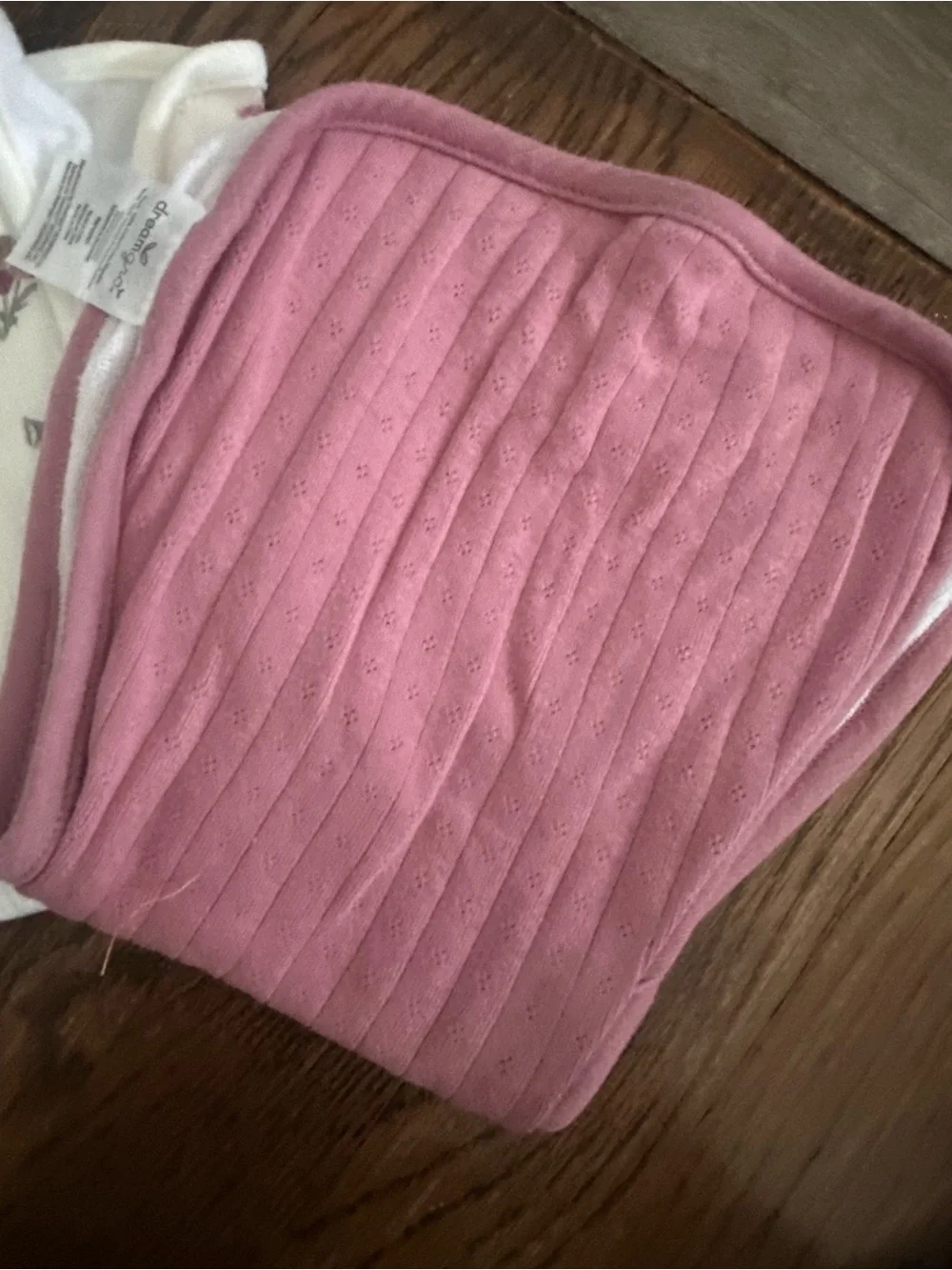 Soft Pink Floral Baby burp cloth Set - Gentle Cotton